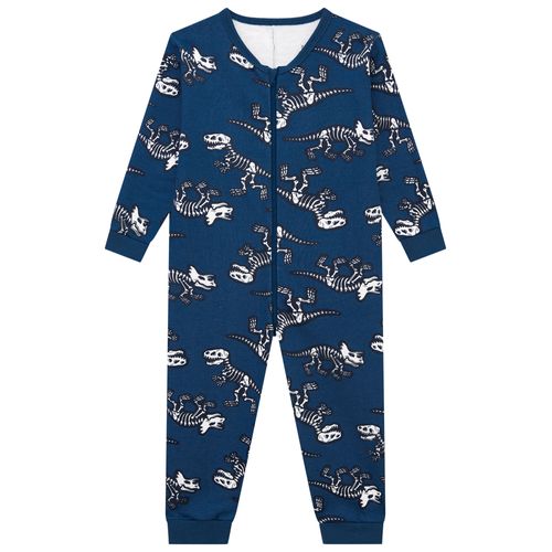 Pijama-Macacao-Azul-Dinossauro